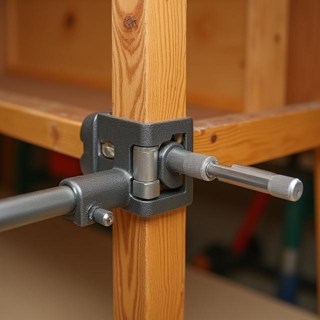 Cabinet leg clamped during repair